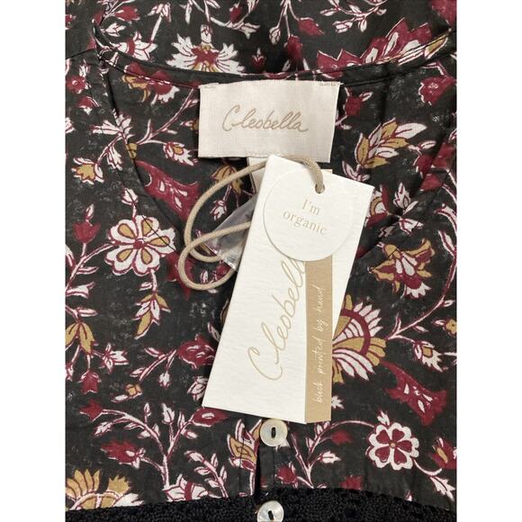 NWT Cleobella Lotus Midi Dress Lolita Block Print Long Sleeve Cotton Lin… - Picture 6 of 8